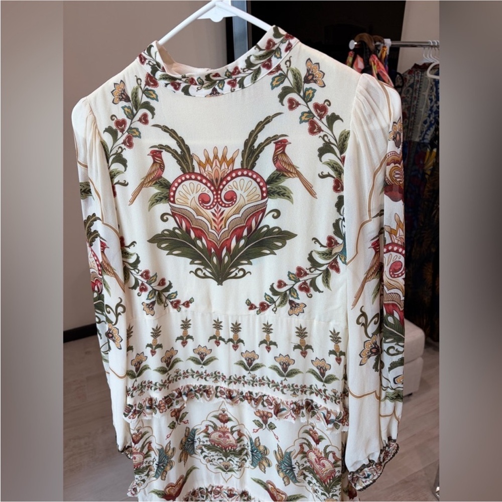 Farm Rio: Cream Majestic Hearts Maxi Dress - Picture 5 of 13